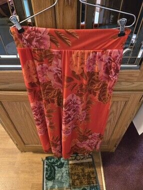 Floral Pants with Pink Bloom Print
